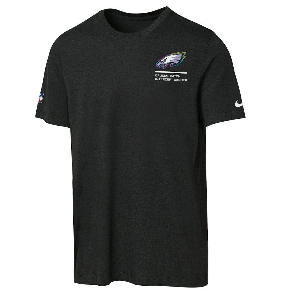 Philadelphia Eagles Youth 2025 NFL Crucial Catch Tri-Blend Dri-FIT T-Shirt - Black on sale