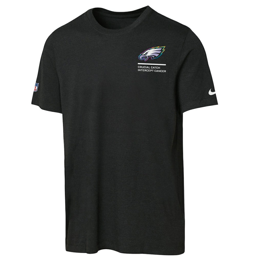 Philadelphia Eagles Youth 2025 NFL Crucial Catch Tri-Blend Dri-FIT T-Shirt - Black on sale