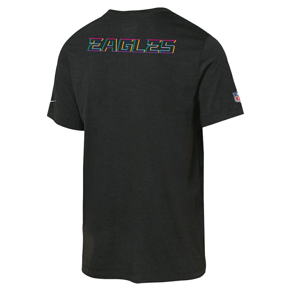 Philadelphia Eagles Youth 2025 NFL Crucial Catch Tri-Blend Dri-FIT T-Shirt - Black on sale
