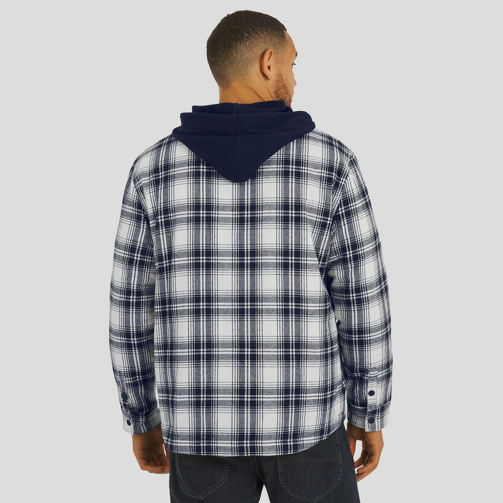 Dallas Cowboys Darius Rucker Collection Plaid Flannel Quilted Full-Snap Hooded Shacket - Navy online