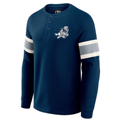 Dallas Cowboys Darius Rucker Collection Waffle-Knit Raglan Long Sleeve Henley T-Shirt - Navy sale