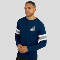 Dallas Cowboys Darius Rucker Collection Waffle-Knit Raglan Long Sleeve Henley T-Shirt - Navy sale