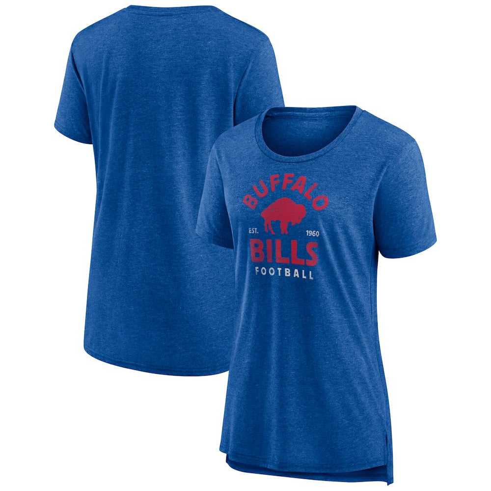 Buffalo Bills Women's Vintage Arch Tri-Blend T-Shirt - Royal discount