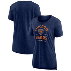 Chicago Bears Women's Vintage Arch Tri-Blend T-Shirt - Navy discount