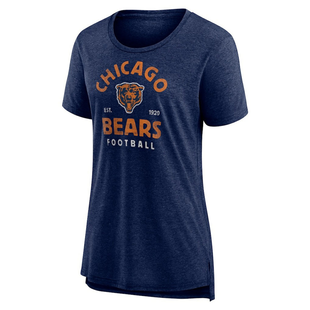 Chicago Bears Women's Vintage Arch Tri-Blend T-Shirt - Navy discount