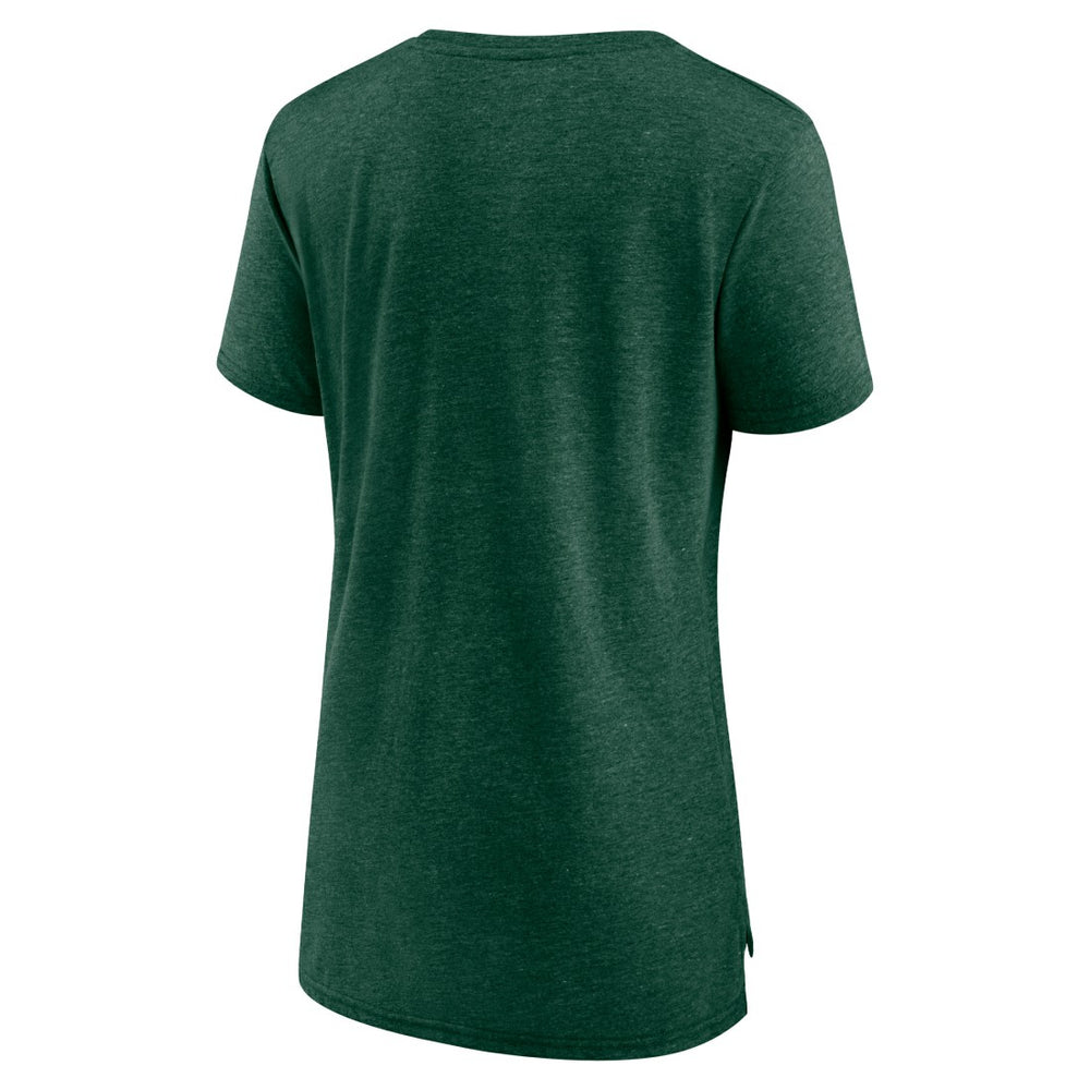 Green Bay Packers Women's Vintage Arch Tri-Blend T-Shirt - Green sale
