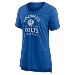 Indianapolis Colts Women's Vintage Arch Tri-Blend T-Shirt - Royal for sale