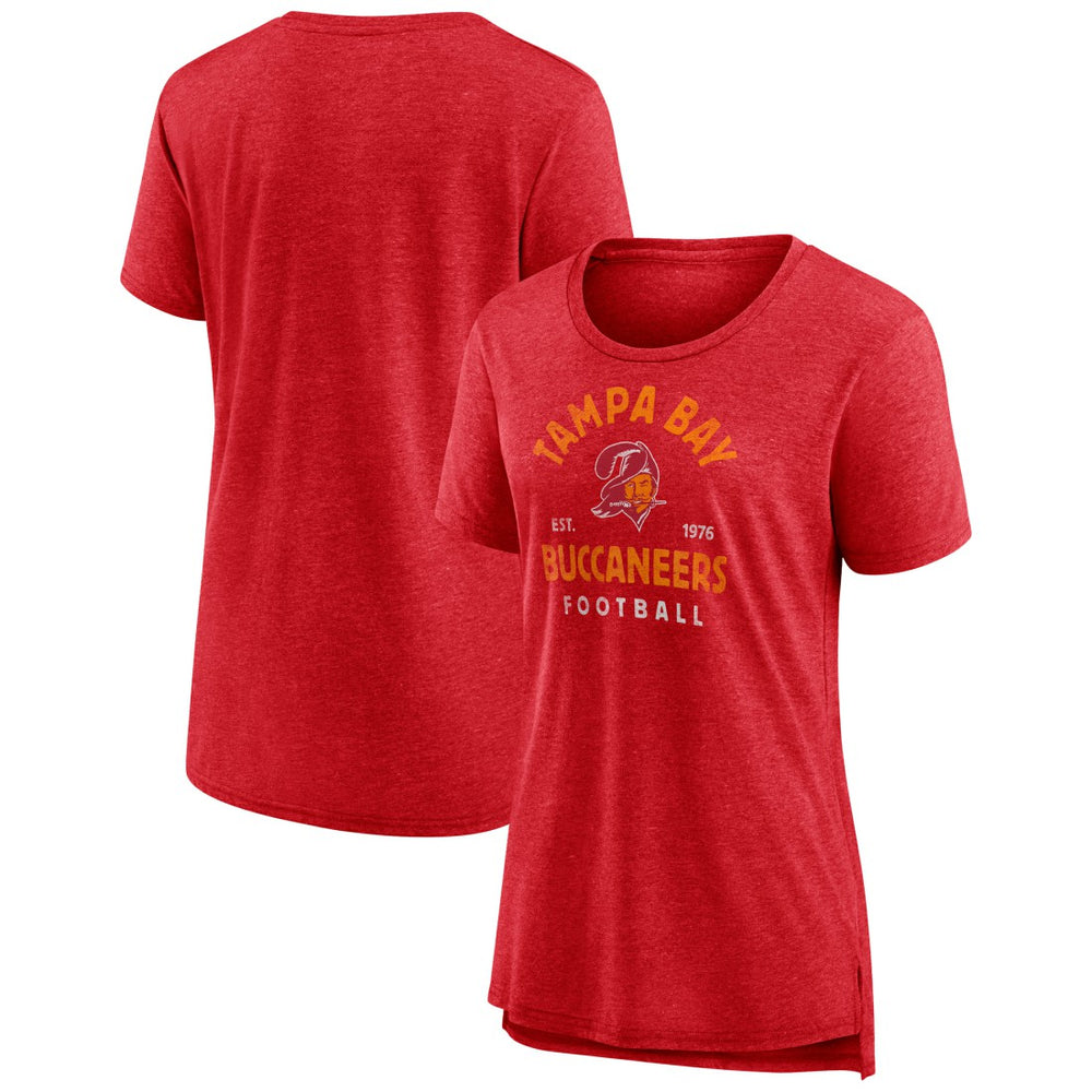 Tampa Bay Buccaneers Women's Vintage Arch Tri-Blend T-Shirt - Red cheap