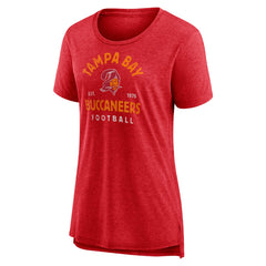 Tampa Bay Buccaneers Women's Vintage Arch Tri-Blend T-Shirt - Red cheap
