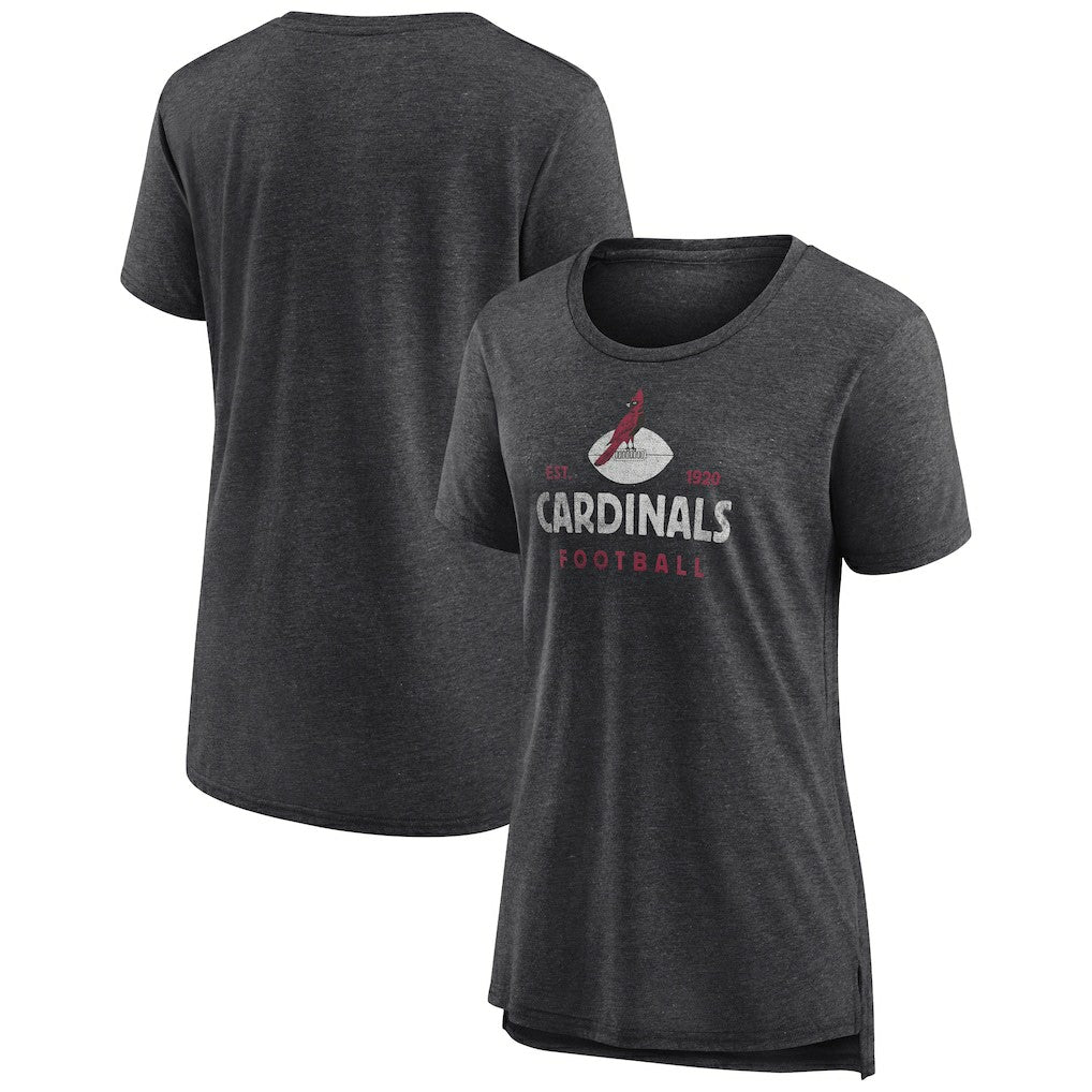 Arizona Cardinals Women's Vintage Arch Tri-Blend T-Shirt - Charcoal online