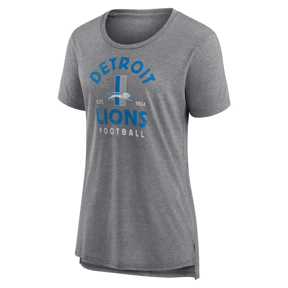 Detroit Lions Women's Vintage Arch Tri-Blend T-Shirt - Gray discount