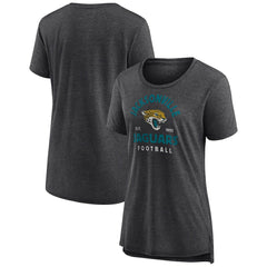 Jacksonville Jaguars Women's Vintage Arch Tri-Blend T-Shirt - Charcoal for sale