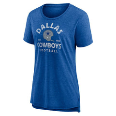 Dallas Cowboys Women's Vintage Arch Tri-Blend T-Shirt - Royal outlet