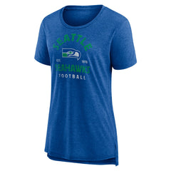 Seattle Seahawks Women's Vintage Arch Tri-Blend T-Shirt - Royal on sale