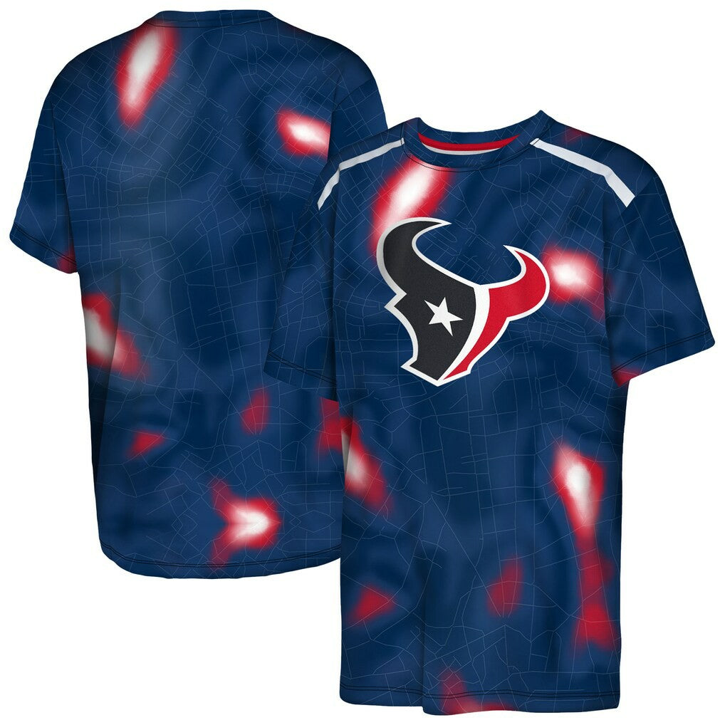 Houston Texans Outerstuff Youth End Zone Dri-Tek T-Shirt - Navy for sale