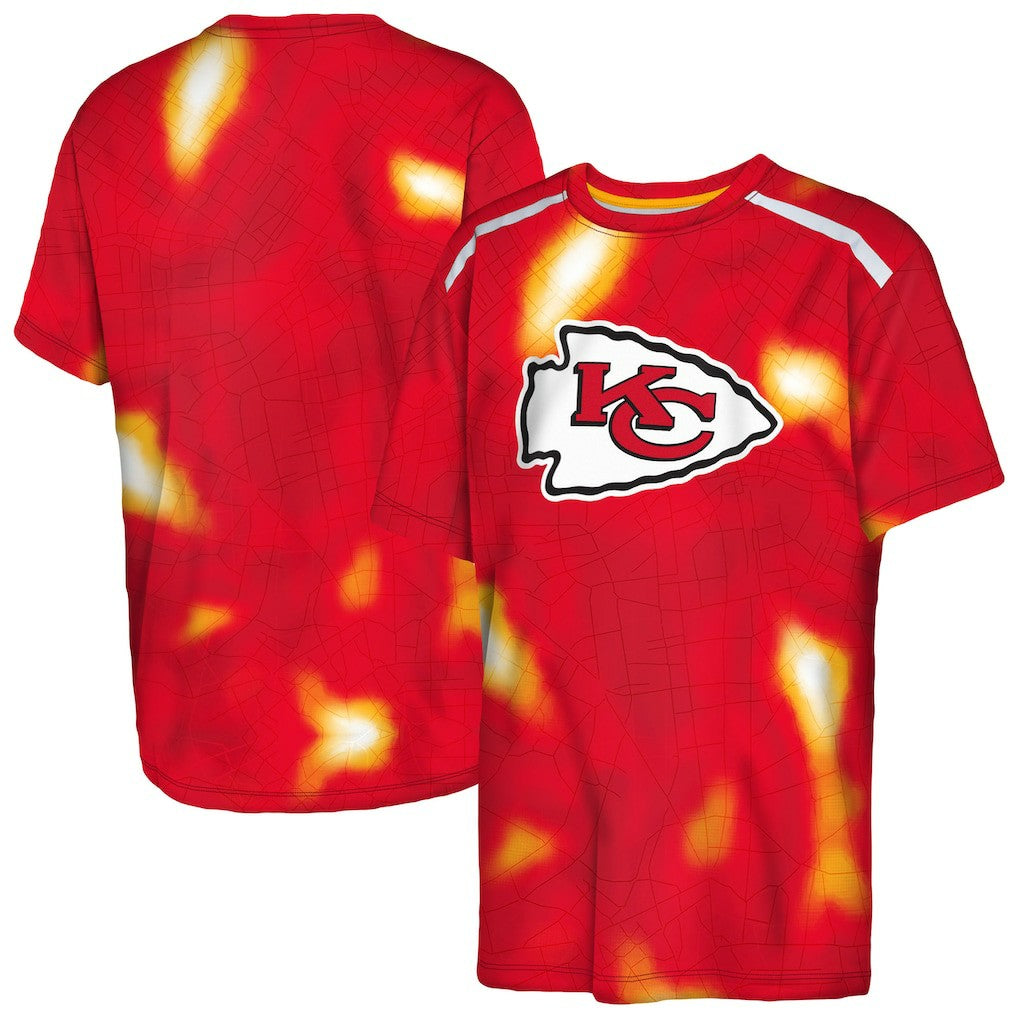 Kansas City Chiefs Outerstuff Youth End Zone Dri-Tek T-Shirt - Red on sale