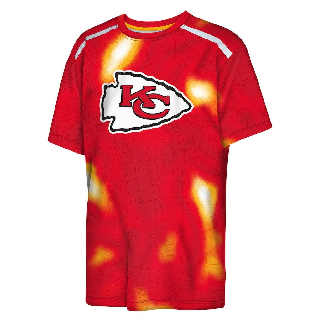 Kansas City Chiefs Outerstuff Youth End Zone Dri-Tek T-Shirt - Red on sale