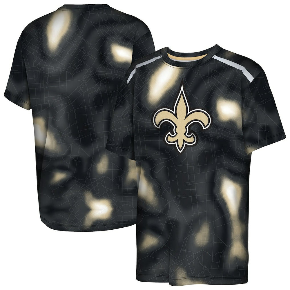 New Orleans Saints Outerstuff Youth End Zone Dri-Tek T-Shirt - Black cheap