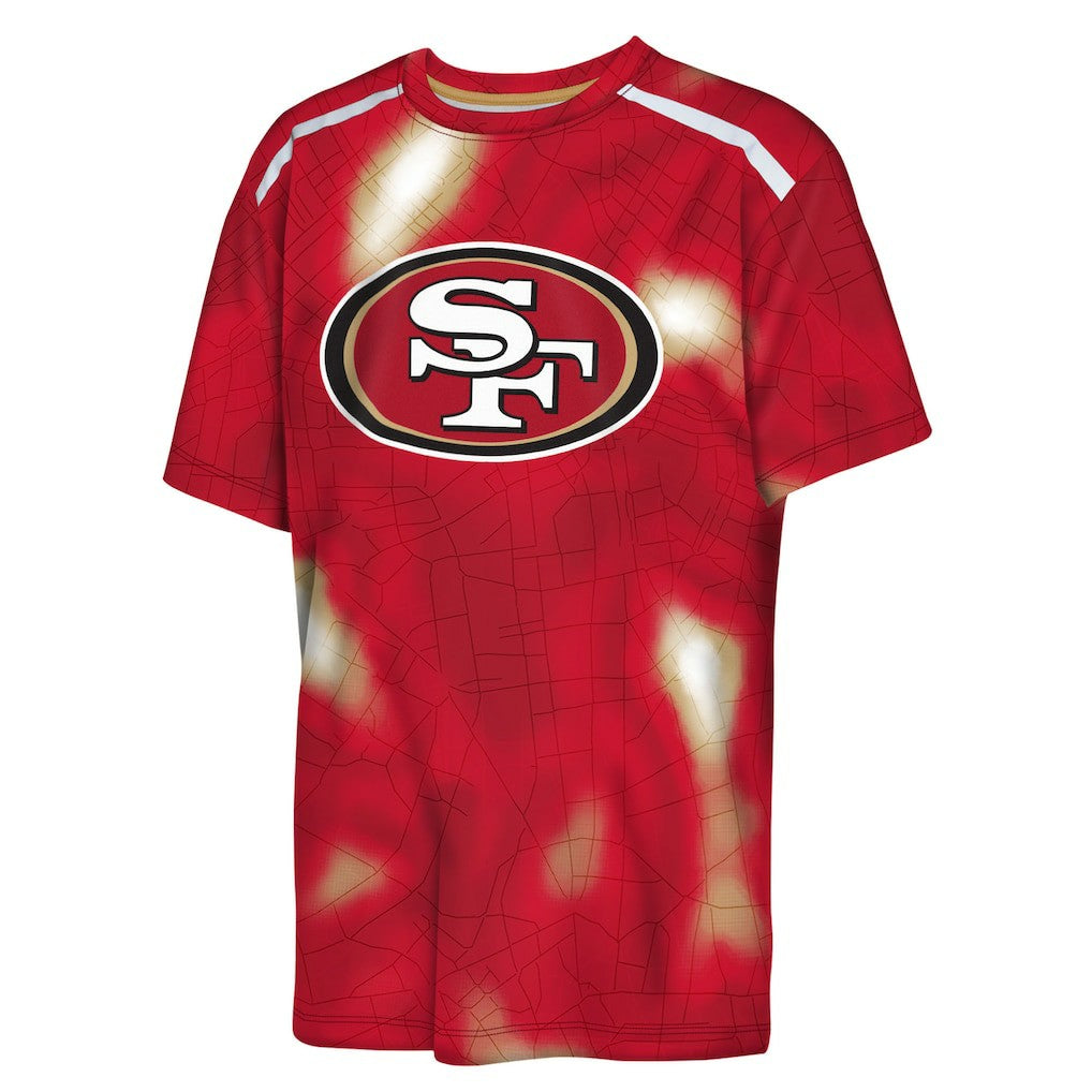 San Francisco 49ers Outerstuff Youth End Zone Dri-Tek T-Shirt - Scarlet sale