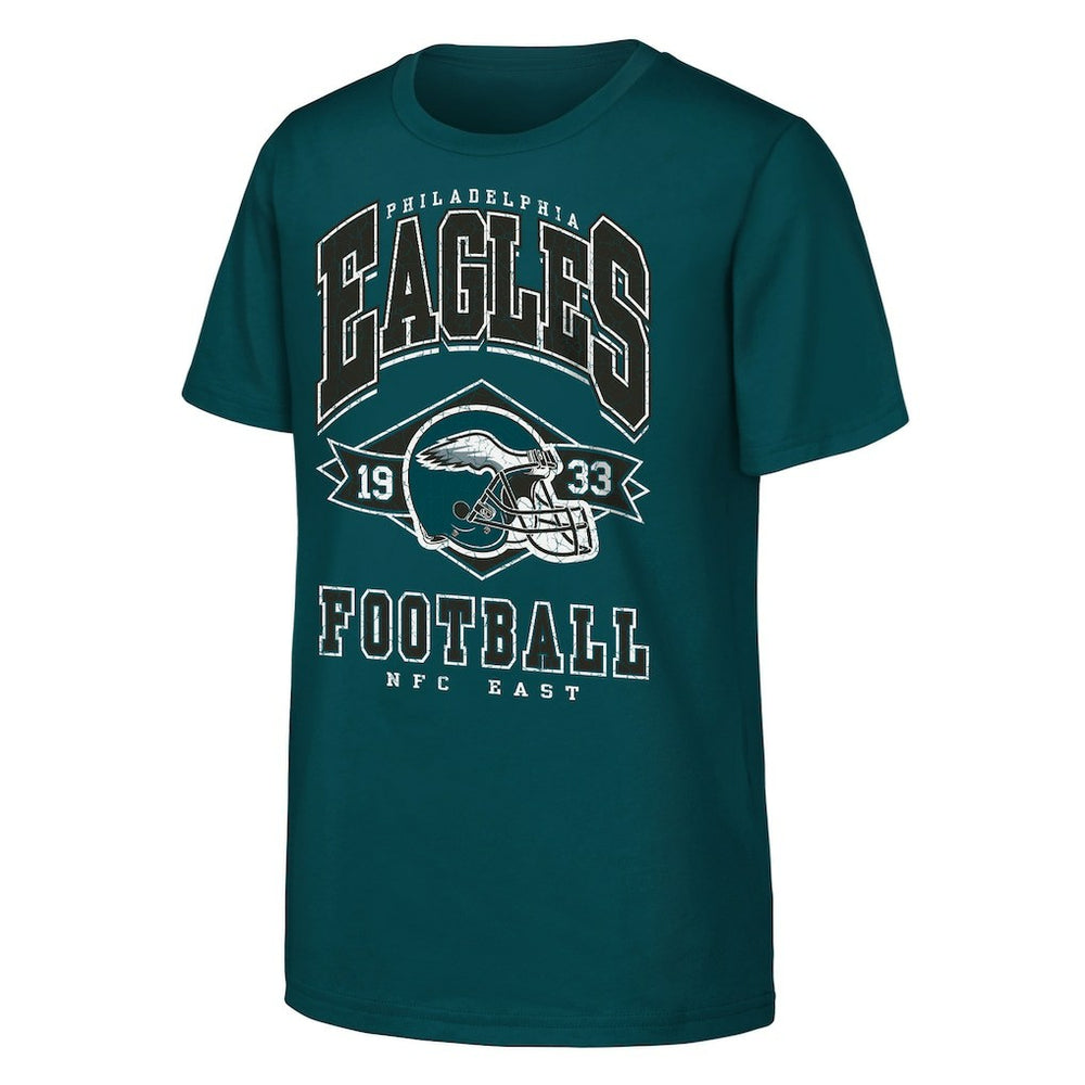 Philadelphia Eagles Outerstuff Youth Kick Off T-Shirt - Midnight Green sale