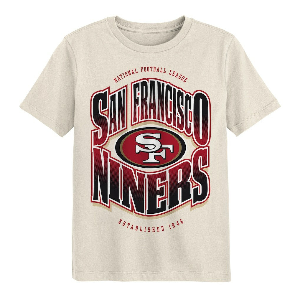 San Francisco 49ers Outerstuff Youth Huddle T-Shirt - Cream sale