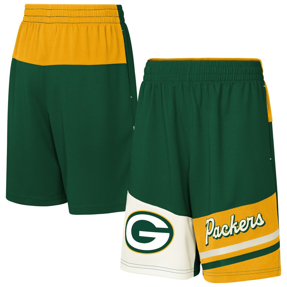 Green Bay Packers Youth Fandemonium Mesh Shorts - Green cheap