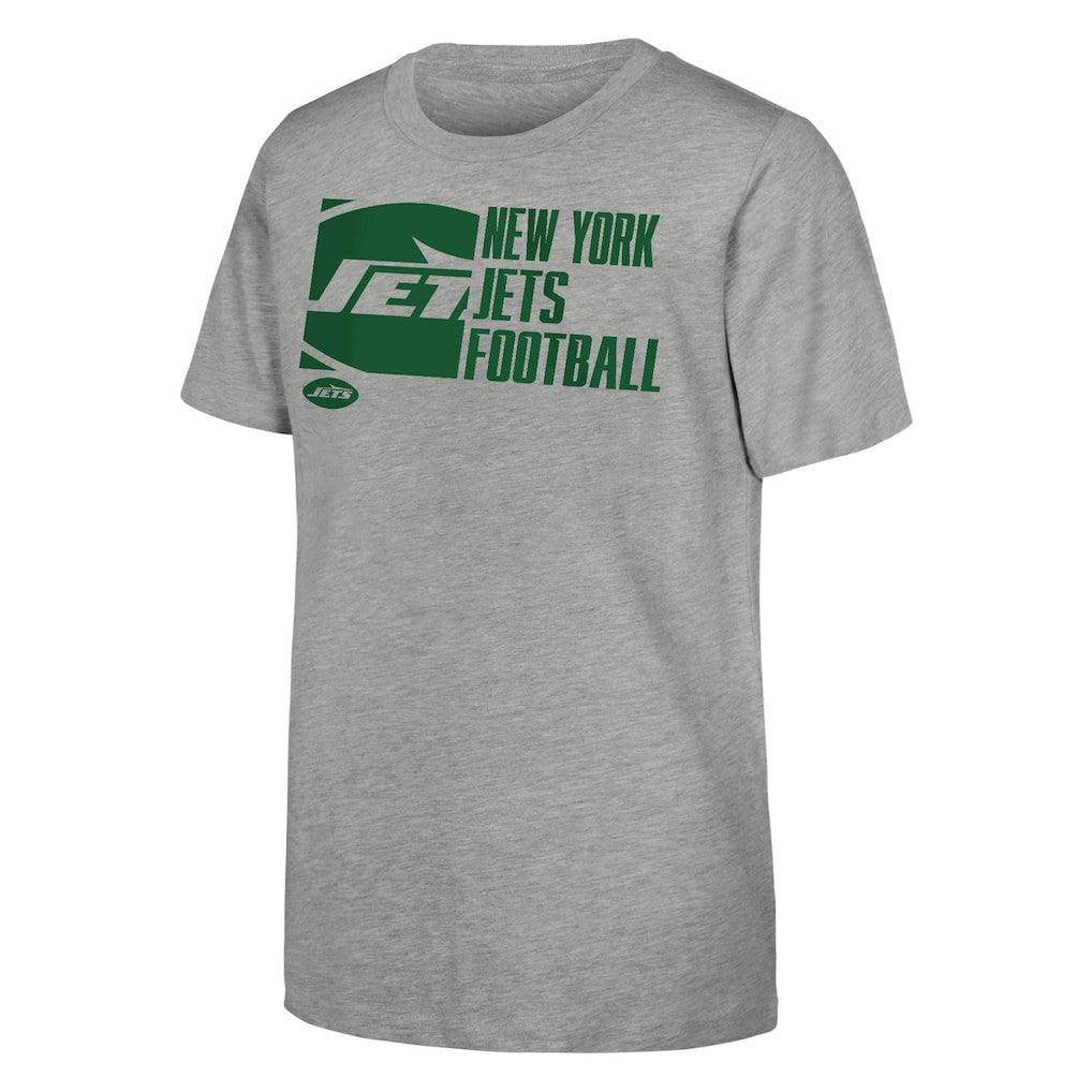New York Jets Outerstuff Youth Post Game T-Shirt - Heather Gray outlet