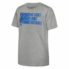 Detroit Lions Outerstuff Youth Post Game T-Shirt - Heather Gray for sale