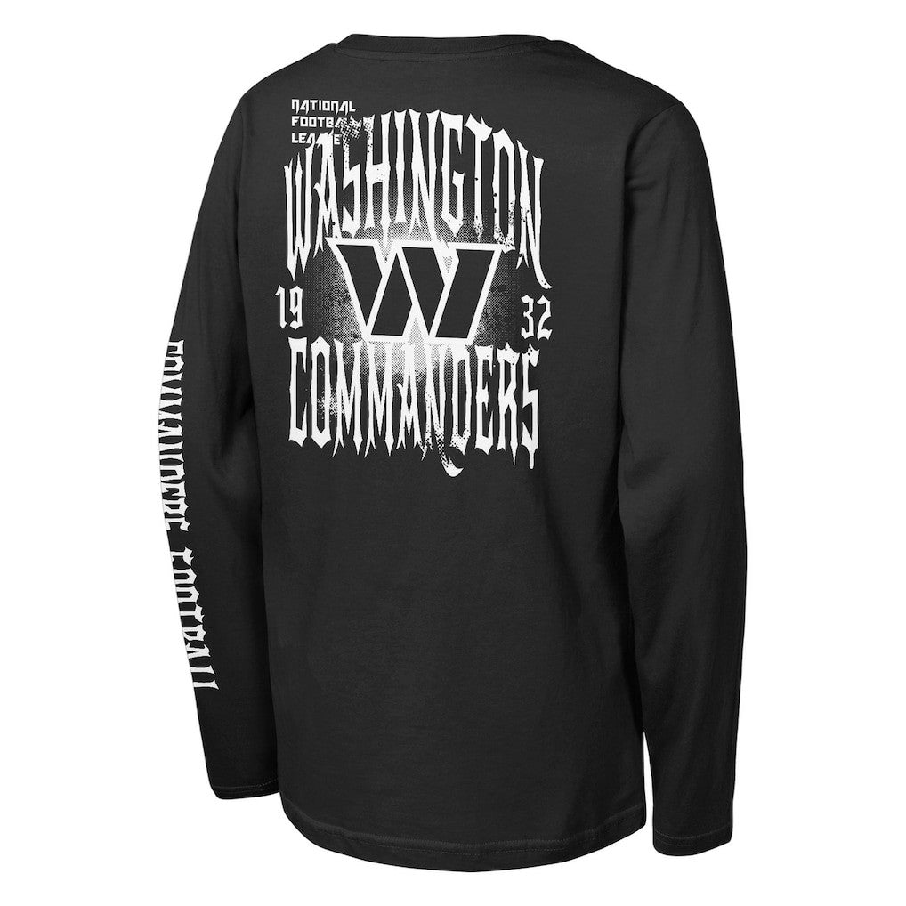 Washington Commanders Outerstuff Youth Rumble Long Sleeve T-Shirt - Black sale
