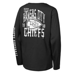 Kansas City Chiefs Outerstuff Youth Rumble Long Sleeve T-Shirt - Black cheap