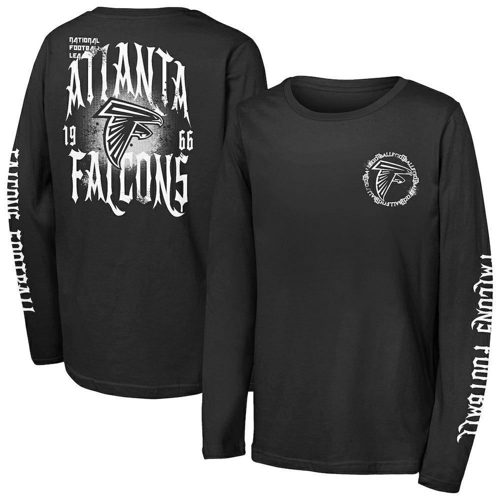 Atlanta Falcons Outerstuff Youth Rumble Long Sleeve T-Shirt - Black on sale