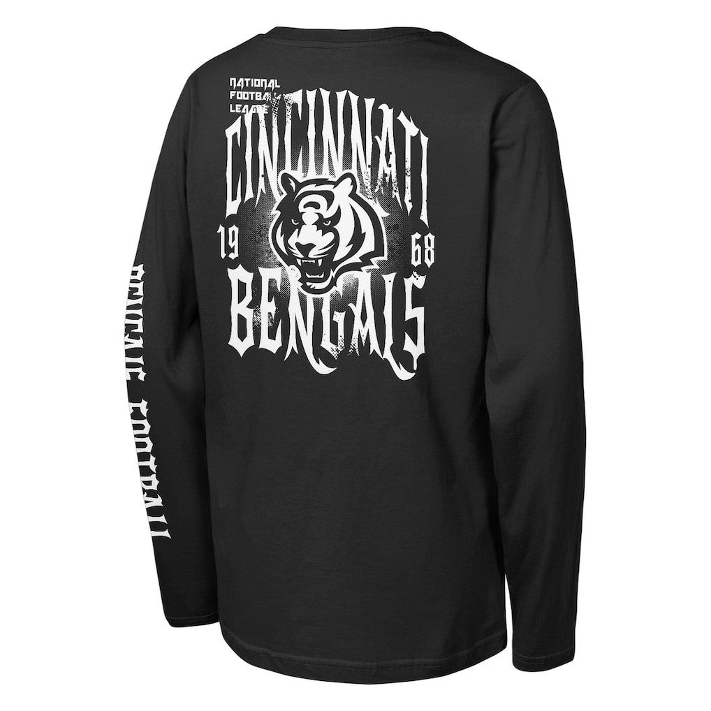 Cincinnati Bengals Outerstuff Youth Rumble Long Sleeve T-Shirt - Black sale