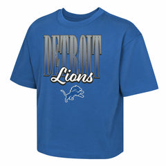 Detroit Lions Outerstuff Girls Youth Big City Boxy T-Shirt - Blue sale