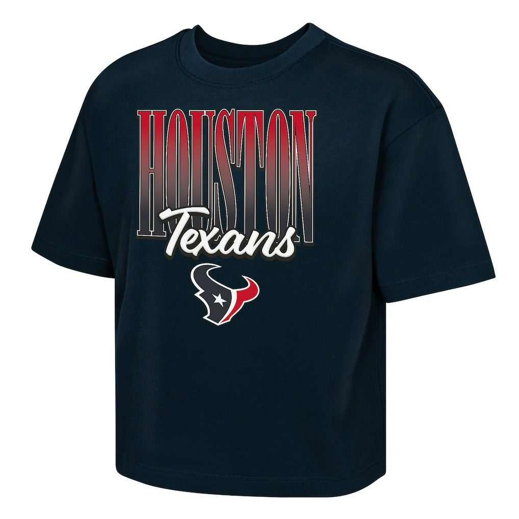 Houston Texans Outerstuff Girls Youth Big City Boxy T-Shirt - Navy sale