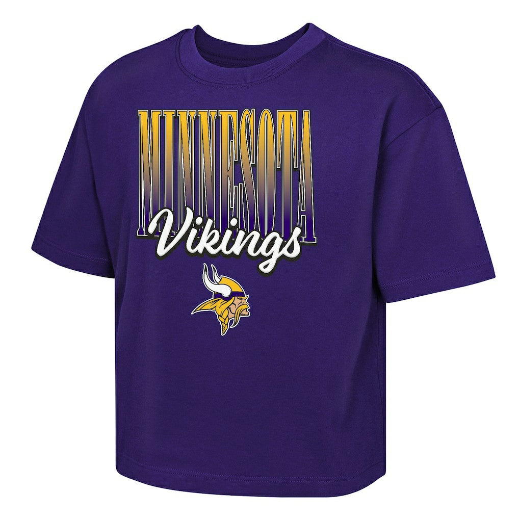 Minnesota Vikings Outerstuff Girls Youth Big City Boxy T-Shirt - Purple outlet
