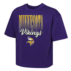 Minnesota Vikings Outerstuff Girls Youth Big City Boxy T-Shirt - Purple outlet