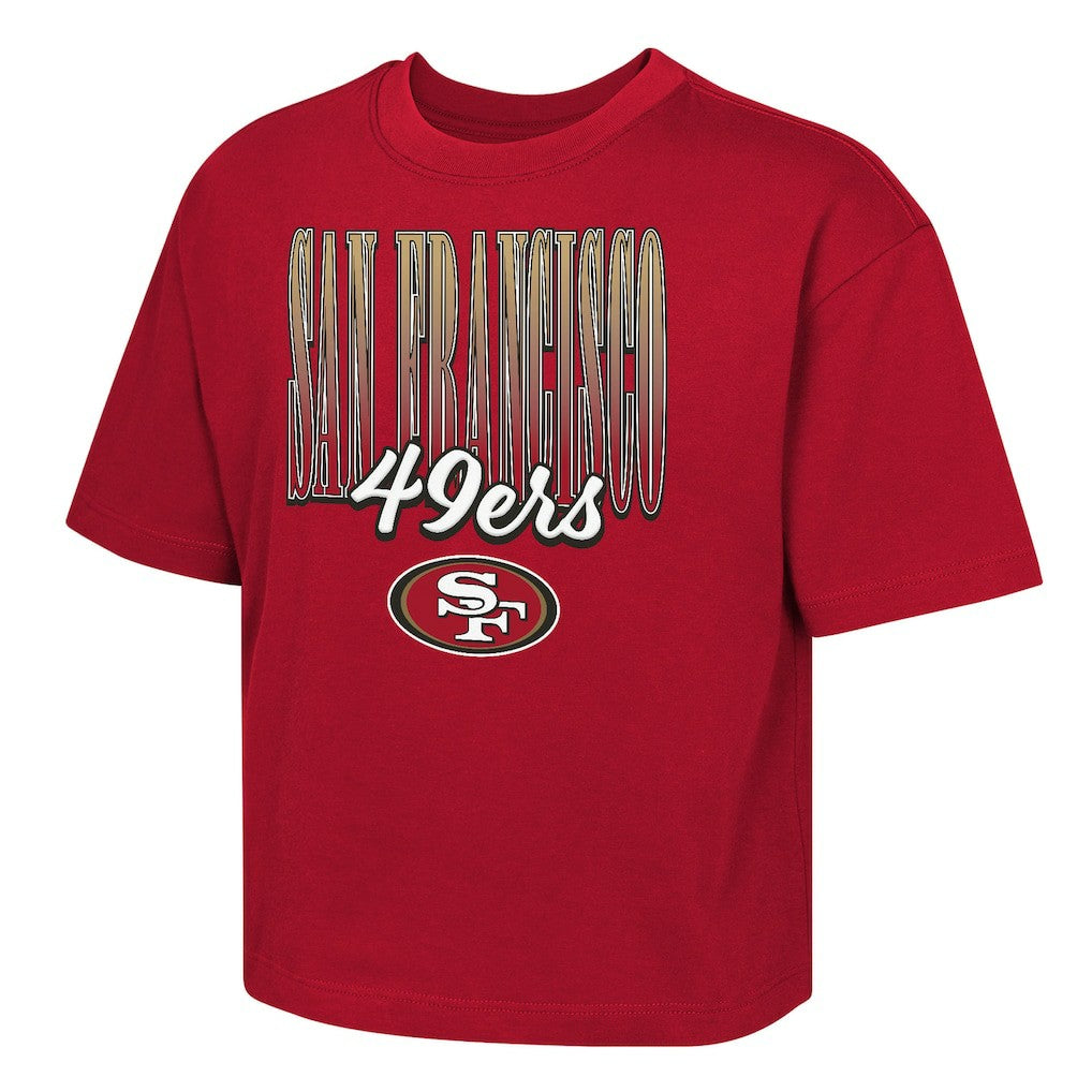 San Francisco 49ers Outerstuff Girls Youth Big City Boxy T-Shirt - Scarlet sale