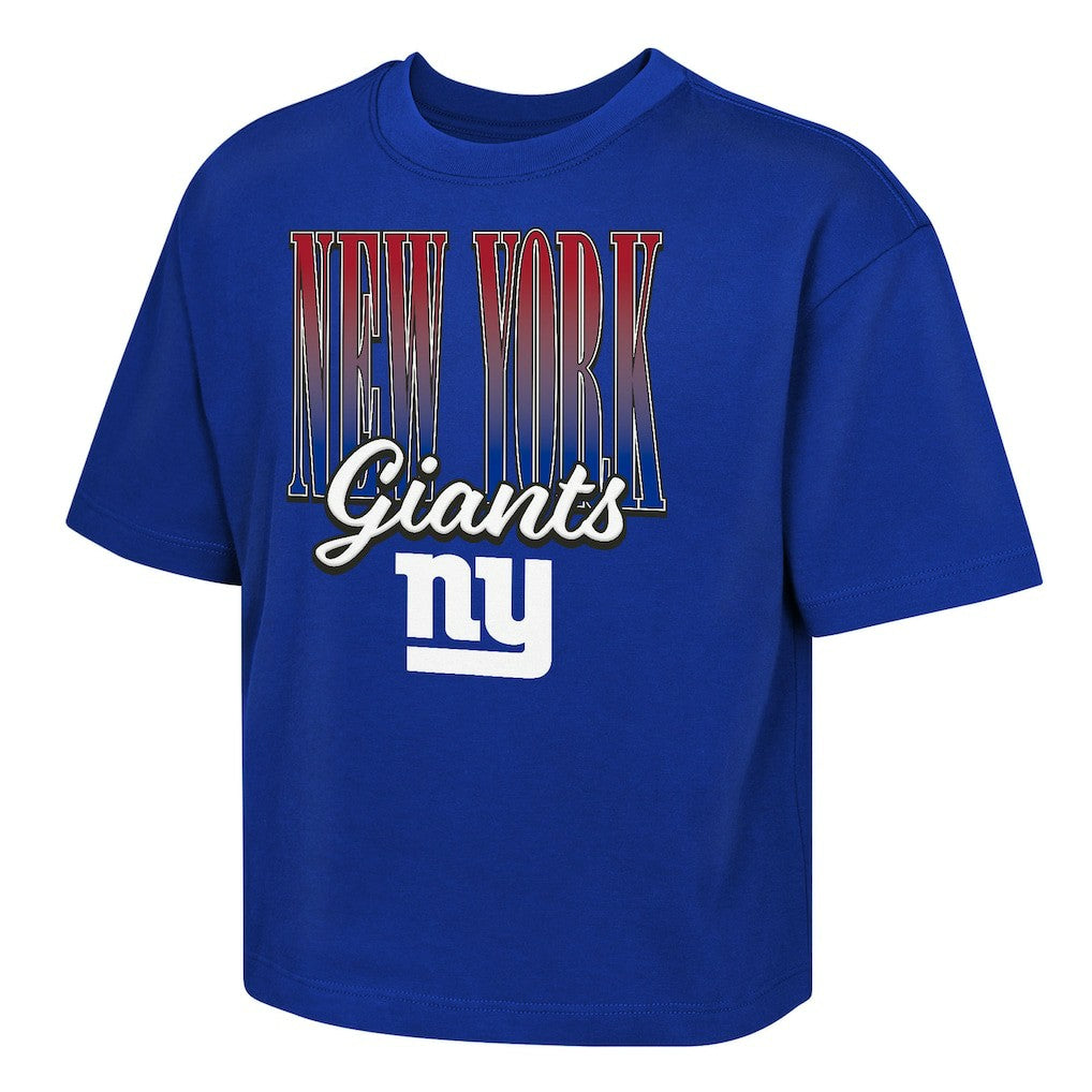 New York Giants Outerstuff Girls Youth Big City Boxy T-Shirt - Royal online