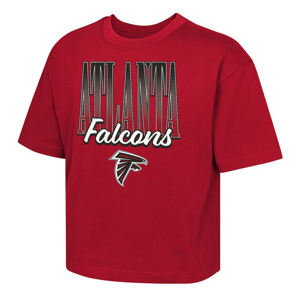 Atlanta Falcons Outerstuff Girls Youth Big City Boxy T-Shirt - Red on sale