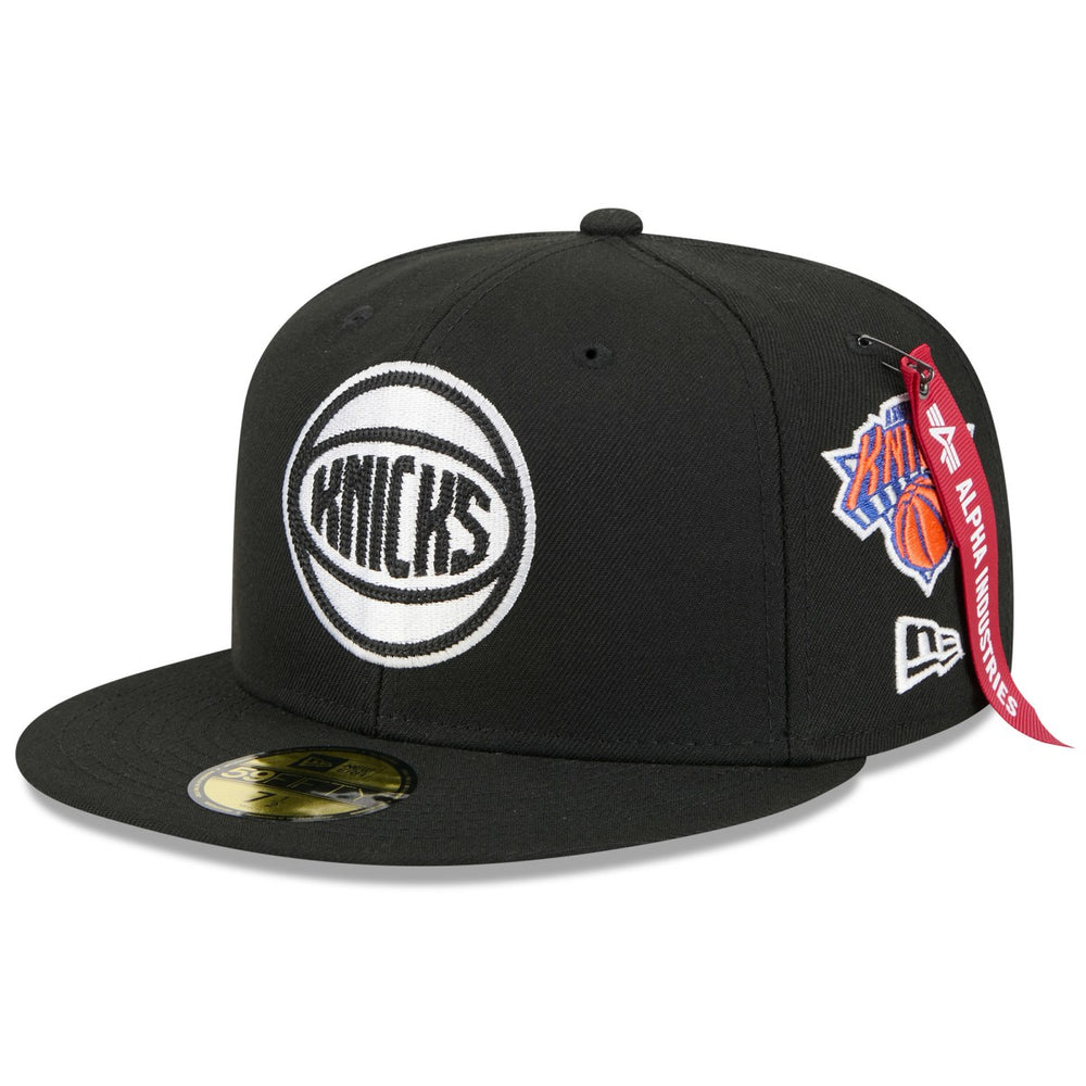 New York Knicks x Alpha Industries 59FIFTY Fitted Hat - Black on sale