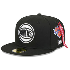 New York Knicks x Alpha Industries 59FIFTY Fitted Hat - Black on sale