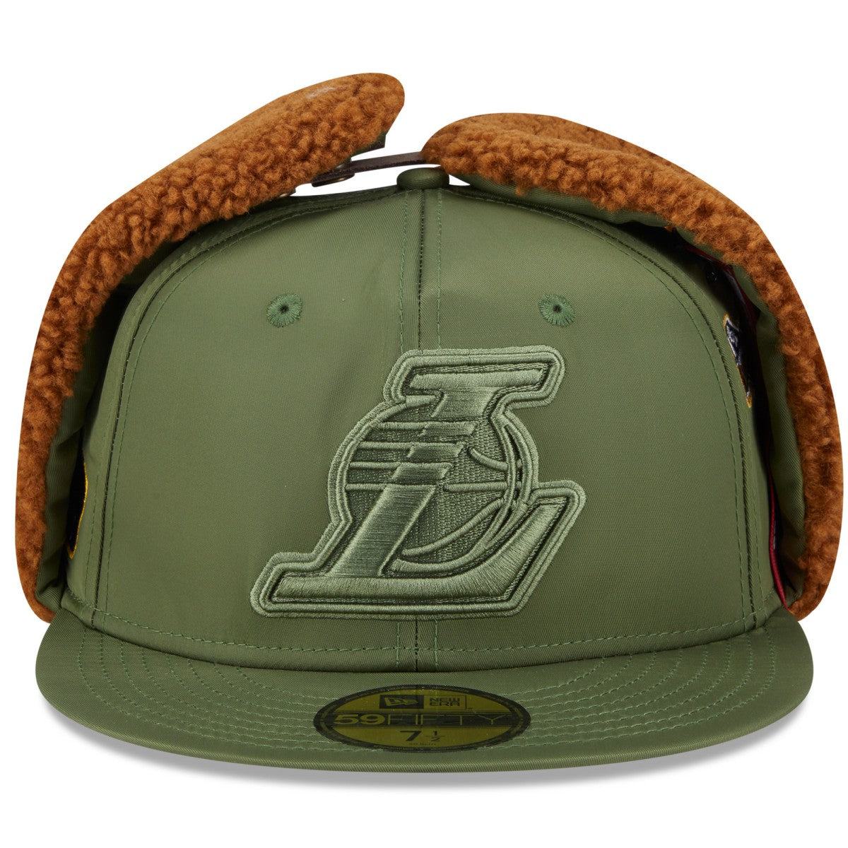Los Angeles Lakers x Alpha Industries Dog Ear 59FIFTY Fitted Hat - Olive sale