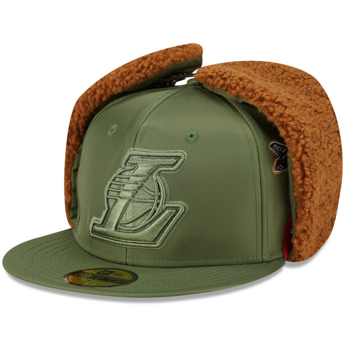 Los Angeles Lakers x Alpha Industries Dog Ear 59FIFTY Fitted Hat - Olive sale