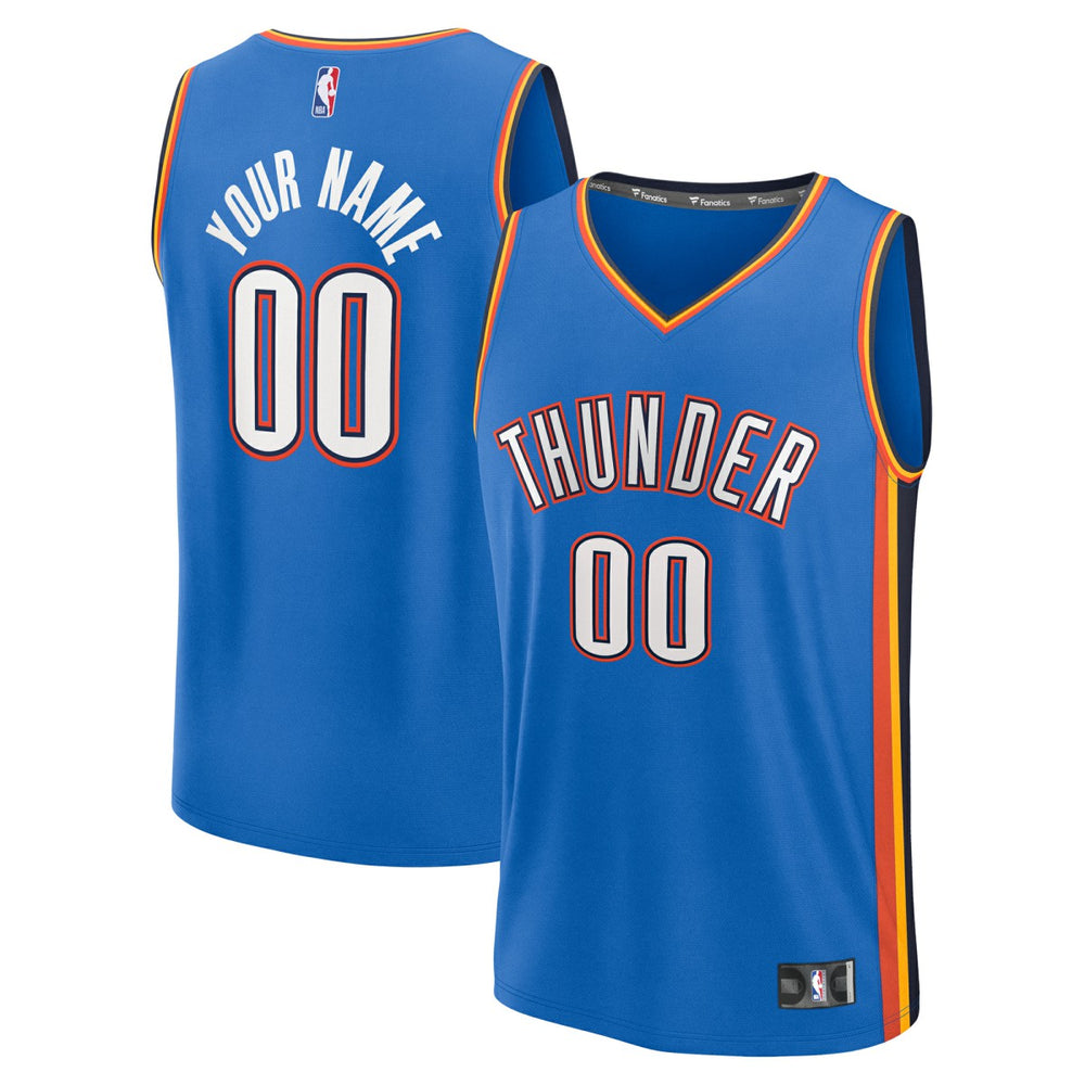 Oklahoma City Thunder Fast Break Custom Jersey - Icon Edition - Blue discount