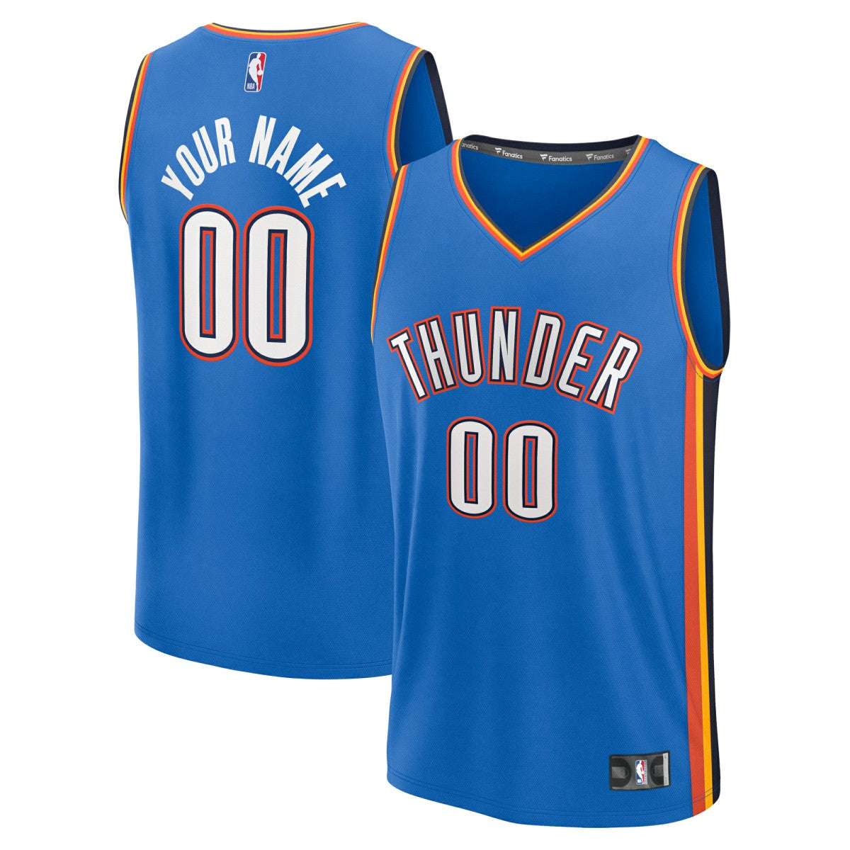 Oklahoma City Thunder Youth Fast Break Custom Replica Jersey - Blue - Icon Edition shop