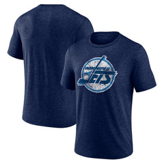 Winnipeg Jets Wraparound Tri-Blend T-Shirt - Navy T-shirts