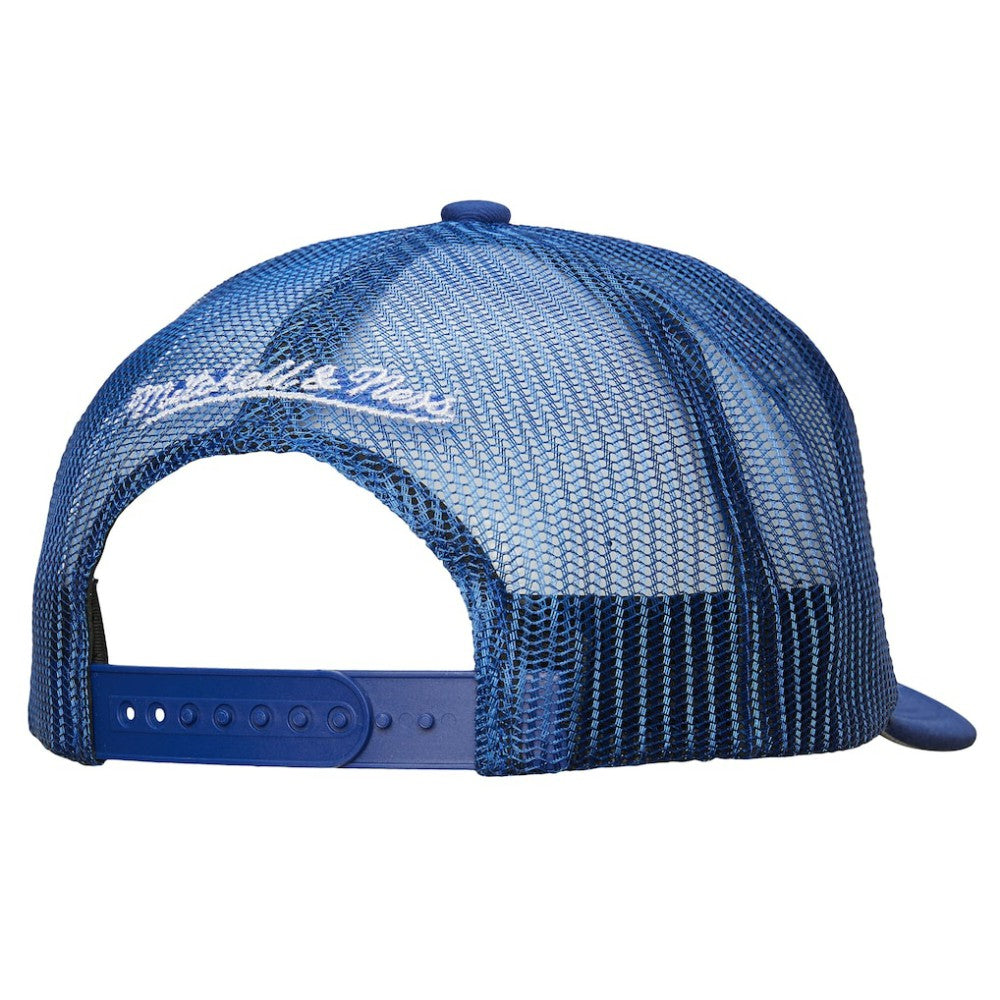 New York Rangers Mitchell & Ness Gridlock Trucker Adjustable Hat - White/Blue Hats