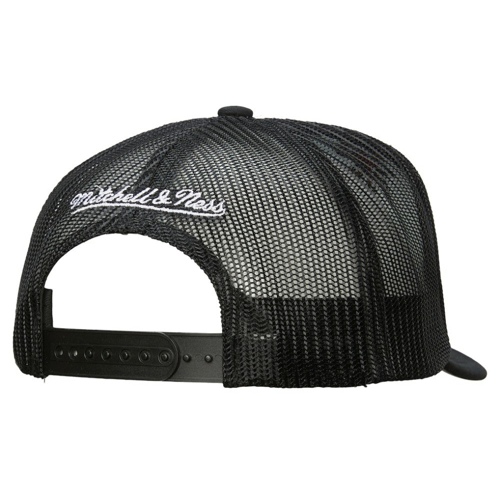 Philadelphia Flyers Mitchell & Ness Gridlock Trucker Adjustable Hat - White/Black Hats