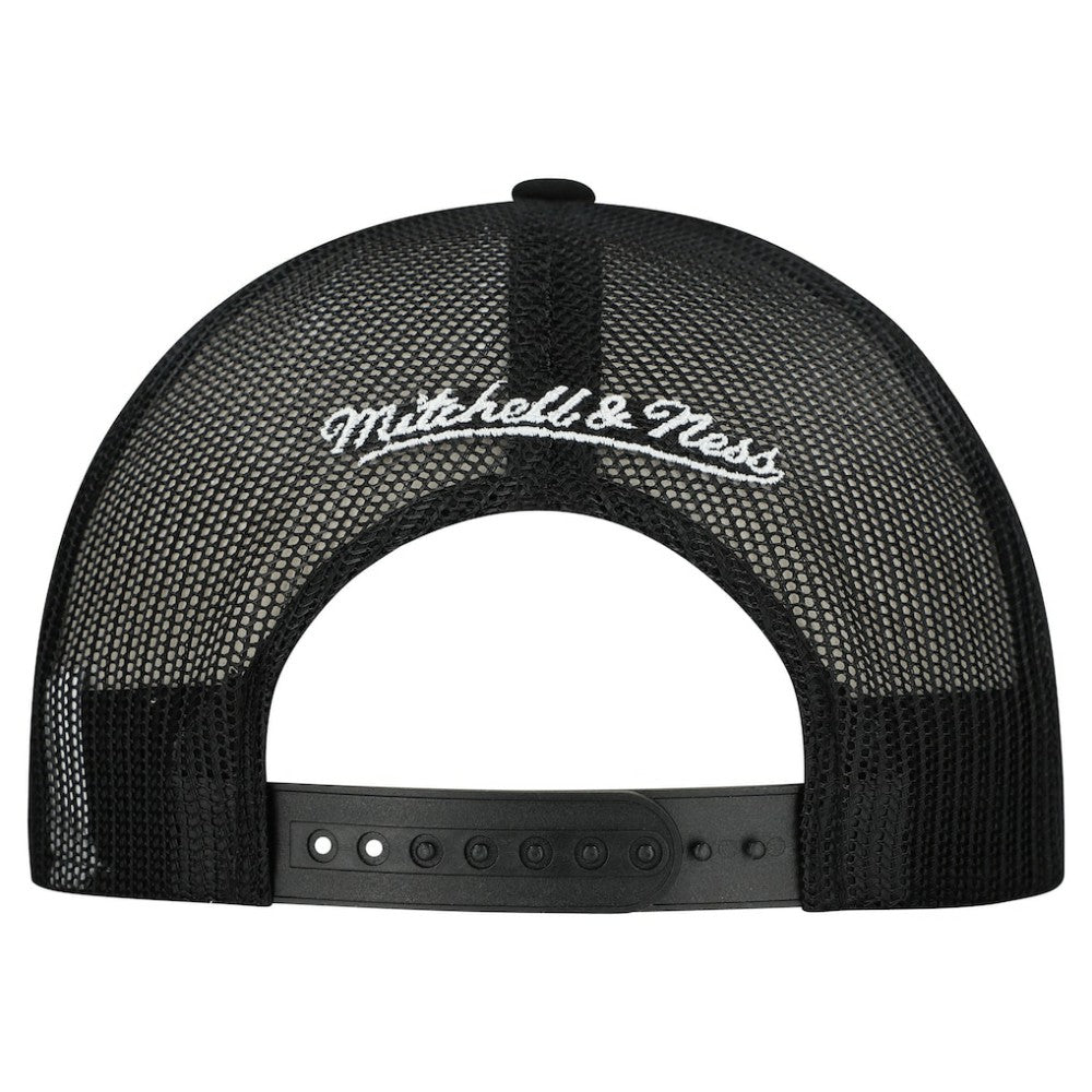Pittsburgh Penguins Mitchell & Ness Gridlock Trucker Adjustable Hat - White/Black Hats