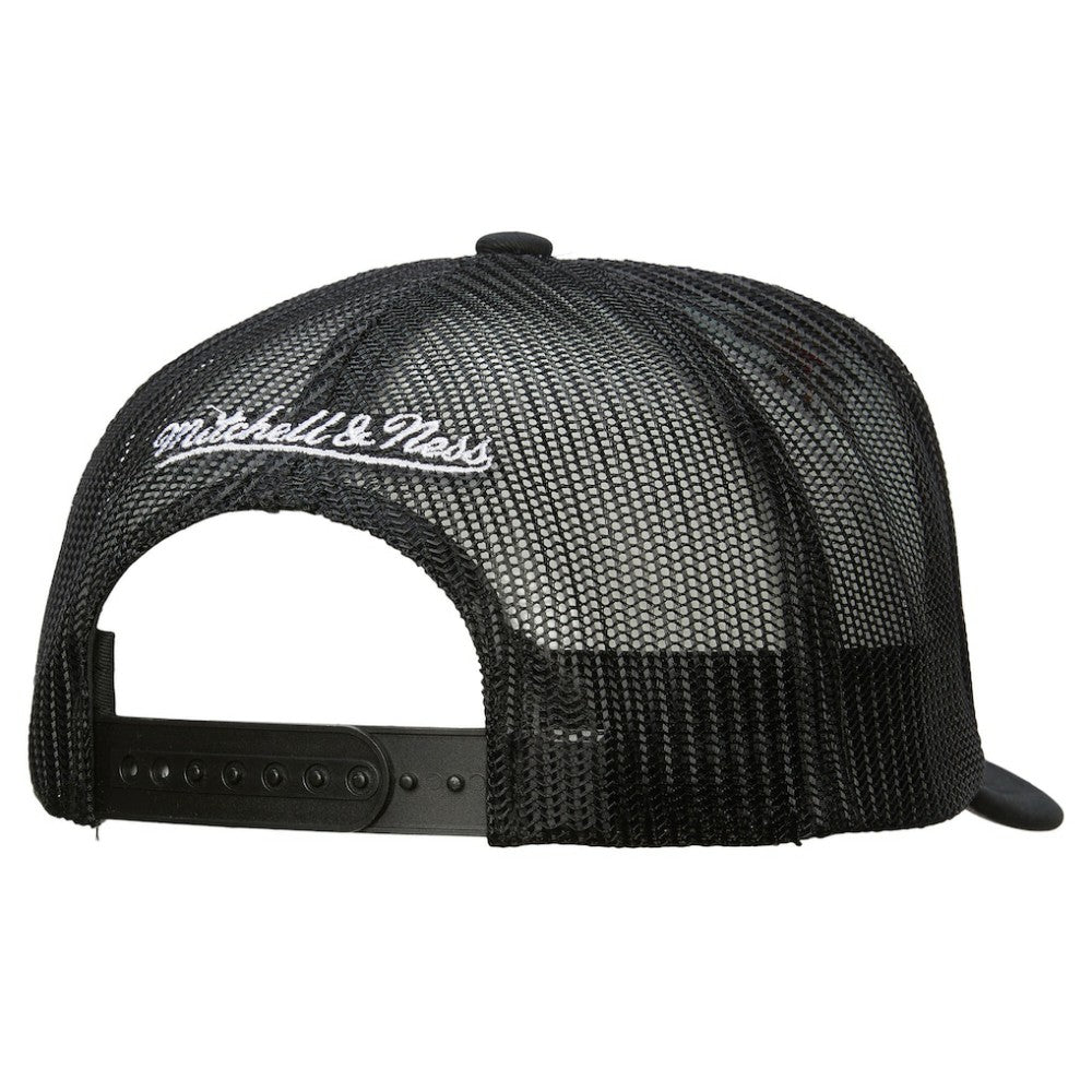 Boston Bruins Mitchell & Ness Gridlock Trucker Adjustable Hat - White/Black Hats